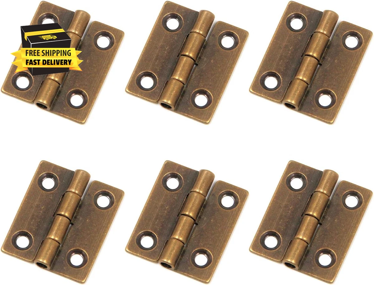 Luomorgo 20-Pack 1 Inch Mini Stainless Steel Butt Hinges – Small Cabinet Hinges For Jewelry Boxes, Crafts & DIY Projects (Silver)