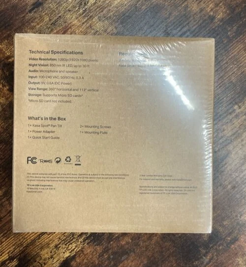 Kasa Spot Smart Indoor Pan-Tilt Security Camera (EC71) SEALED mr - Image 2 of 2