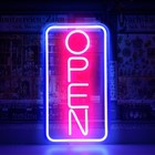 Led Neon Open Signs for Business,16.5"X 9" Light up Open Signs Advertisement Boa