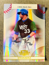 2008 Donruss Threads #66 Jovan Rosa Rookie RC Auto Autograph Card Gold /973. rookie card picture