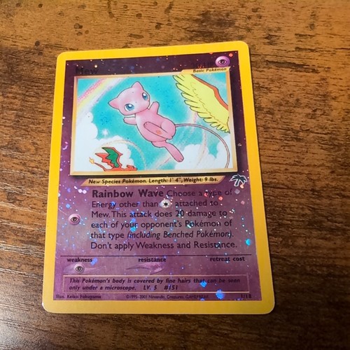 Southern Islands Mew 2001 Reverse Kosmos Holo Pokemon Karte #1/18 TCG