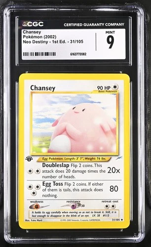 CHANSEY 31/105 NEO DESTINY - 1ST ED. POKEMON CGC 9 MINT