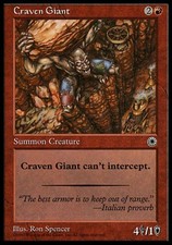 Craven Giant - Light Play MTG Portal
