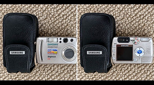 Samsung Digimax V4 4.0MP 4x Zoom Silver Compact Digital Camera w/ Case