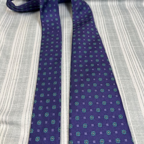 Brooks Brothers Purple Geometric Neck Tie Necktie #0323 100% Silk USA Italian - Picture 6 of 12