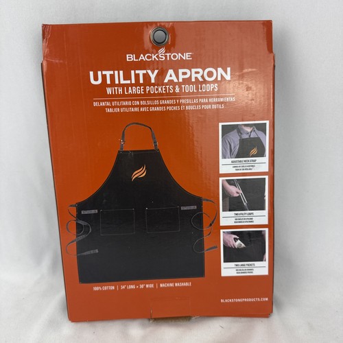 Blackstone 3047 Utility Apron, Cotton, Black 34" L 30" W 100% Cotton New - Bild 3 von 4