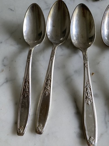 Vintage Flatware 1847 Rogers Ambassador 6 pieces spoon teaspoons - Picture 6 of 10