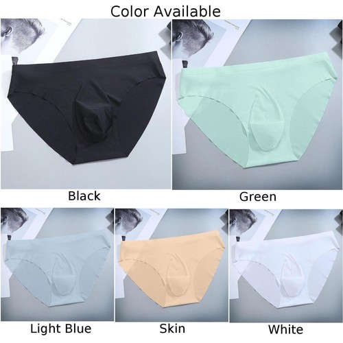 3D Punch Mens Briefs Ice Silk Seamless-Transparent Ultra-Thin Panties Underwear - Picture 4 of 13