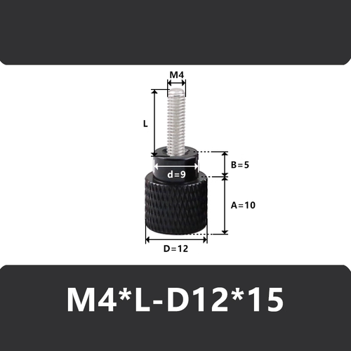 M4 Aluminum Stainless Steel Knurled Thumb Screw Hand Grip Knob Bolt Thumbscrew - Picture 77 of 78