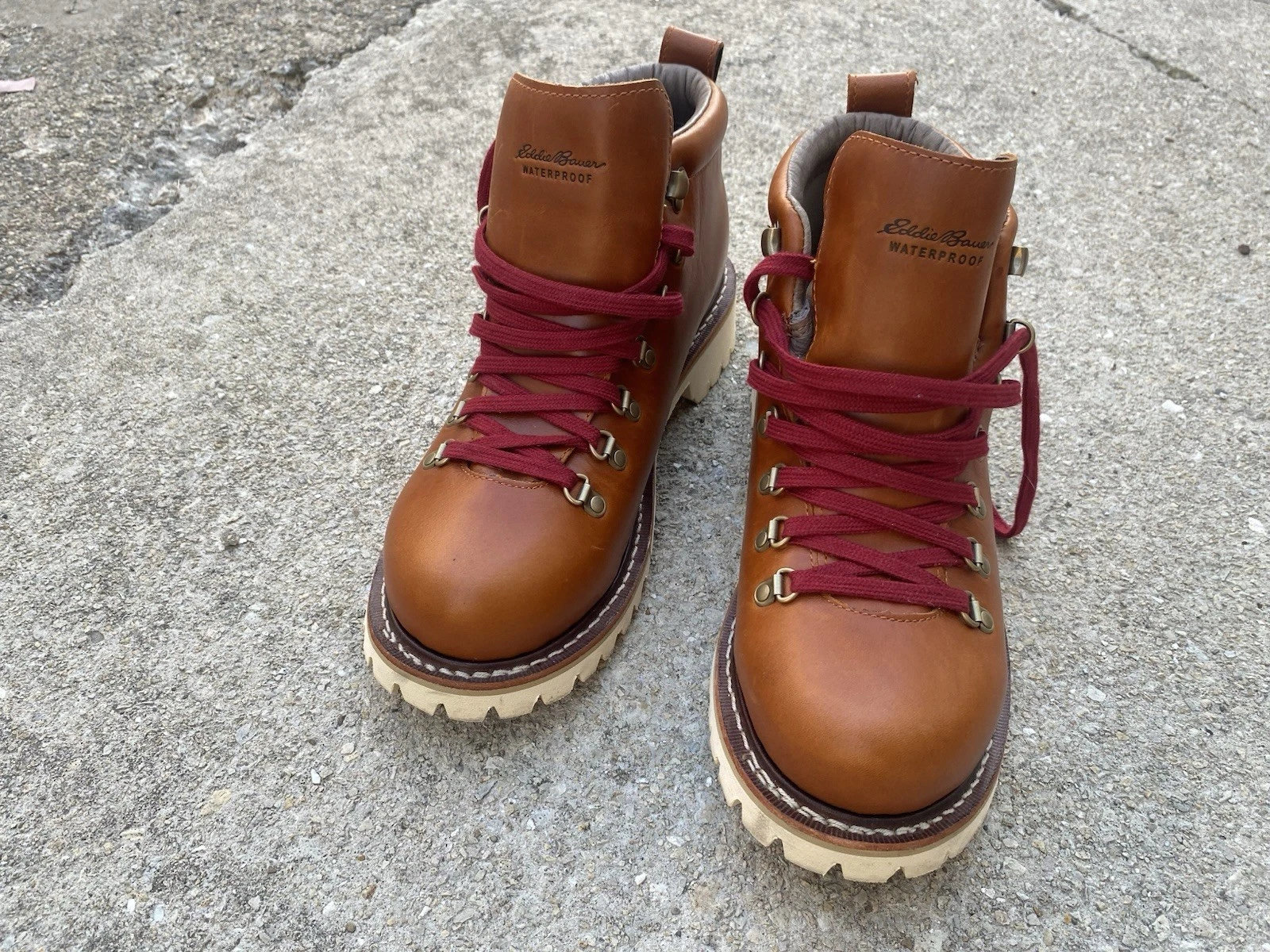 Eddie Bauer K-Series Waterproof Hiking Boots Women’s 10 Leather Lug Sole