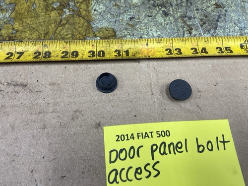 2012-2018 2 Door FIAT 500 POP Door Panel Screw Access Trim Plugs Set Of 2 - Picture 9 of 11