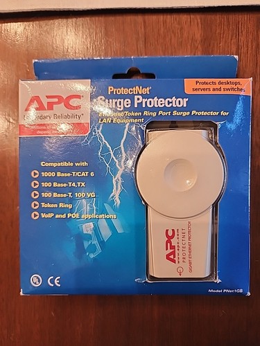 APC ProtectNet Surge Protector Gigabit Ethernet Protector LAN PNet1GB (NEW)