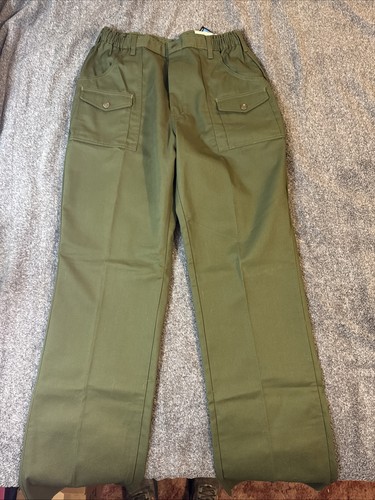 Pantalones Uniforme Oficial Vintage Boy Scouts Verde Oliva Sin Dobladillo, Nuevos con Etiquetas Juveniles 34x34 - Imagen 16 de 16