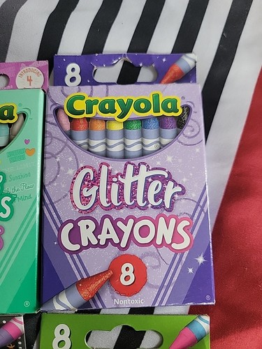 6 Crayola Special Edition Crayons Swirl Neon Cosmic Kindness Glitter Bold - Picture 3 of 7
