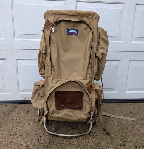 Vtg Jansport Aluminum External Frame Hiking Camping Backpack With Tags Hip Wings