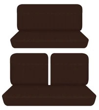 Fits 1946 Mercury coupe Front 50-50 top and solid rear bench seat covers brown