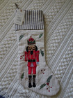 ARTISAN DE LUXE NUTCRACKER & HOLLY Christmas Stocking 22” NWT