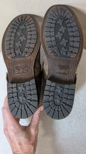 BOC Born Boots Womens 8M Ankle Bootie Brown Fabric Buckle Strap Comfort Z36417 - Bild 8 von 9