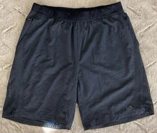 Unipro Lined Athletic Shorts Mens L Blue Woven Quick-Dry Pockets