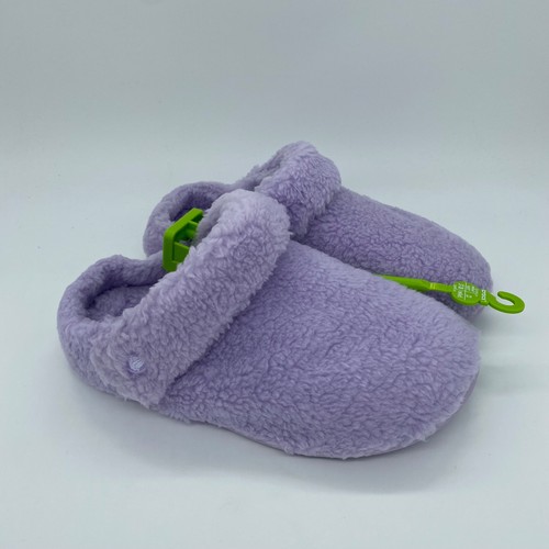 Crocs Classic Cozzzy Slippers Sherpa Comfort Warm Solid Purple Size 7 Womens - Picture 3 of 6