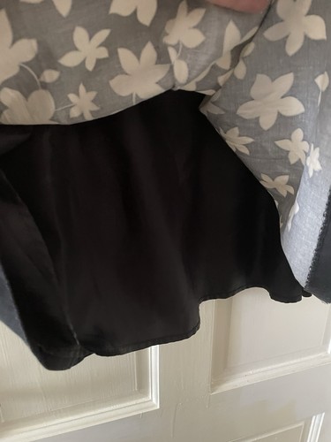 Oasis Black and White Floral Dress Size 14 - Picture 4 of 6