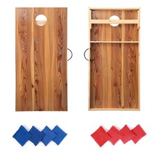 Solid Wood Premium 2'x4' Official Size Cornhole Game Set -Portable Waterproof...
