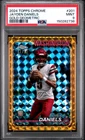 2024 TOPPS CHROME GOLD GEOMETRIC #201 JAYDEN DANIELS 47/50 PSA 9