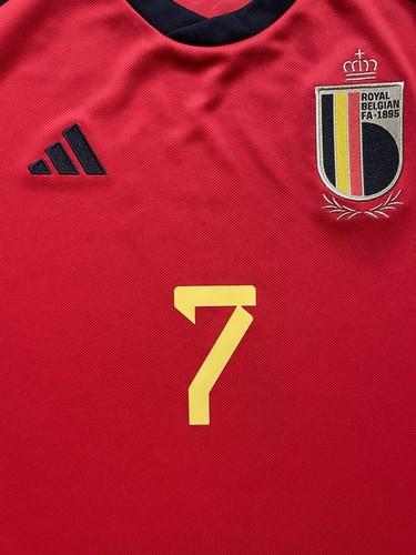 2022/23 Belgium Home Jersey #7 De Bruyne XL adidas Soccer World Cup Kit - Picture 6 of 17