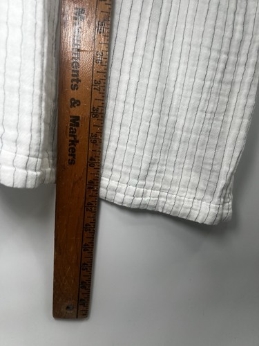 Nuevo con etiquetas Vestido Eileen Fisher 2X Lino Orgánico Algodón Blanco Rayas Cuello en V - Imagen 12 de 13