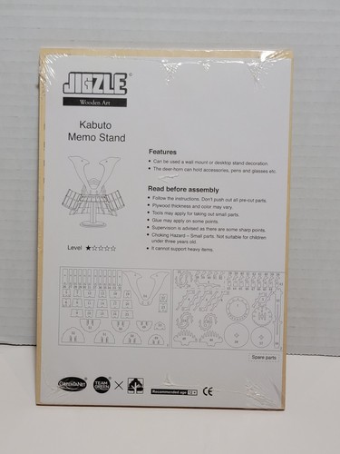 Rompecabezas JIGZLE 3D Madera Arte Kabuto Memo Stand - Imagen 9 de 10