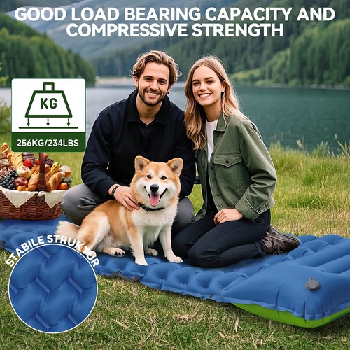 UK Inflatable Mat Camping Sleeping Self Inflating Mattress Bed Air Pillow Hiking - Picture 15 of 15