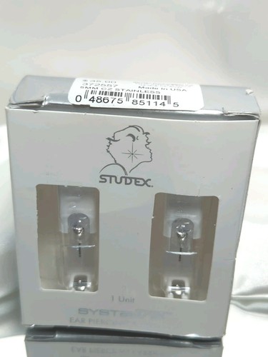 Studex System 75 Ear Piercing Earrings 5mm CZ Stainless 372557 - Picture 2 of 7