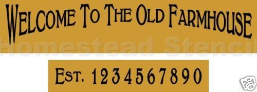 ~ARTÍCULO # 2569 F Plantilla Primitiva~ BIENVENIDO A LA ANTIGUA GRANJA - Imagen 1 de 1