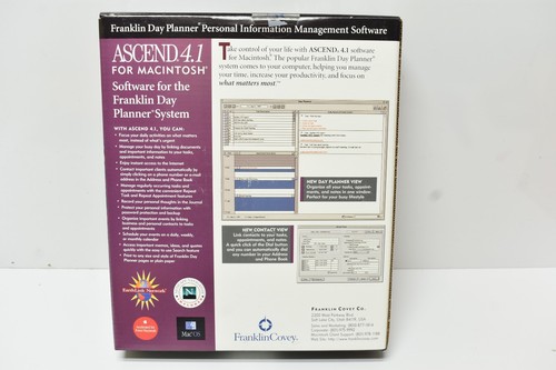 Franklin Day Planner System Ascend 4.1 Software Macintosh New Sealed 1997 - Picture 4 of 8