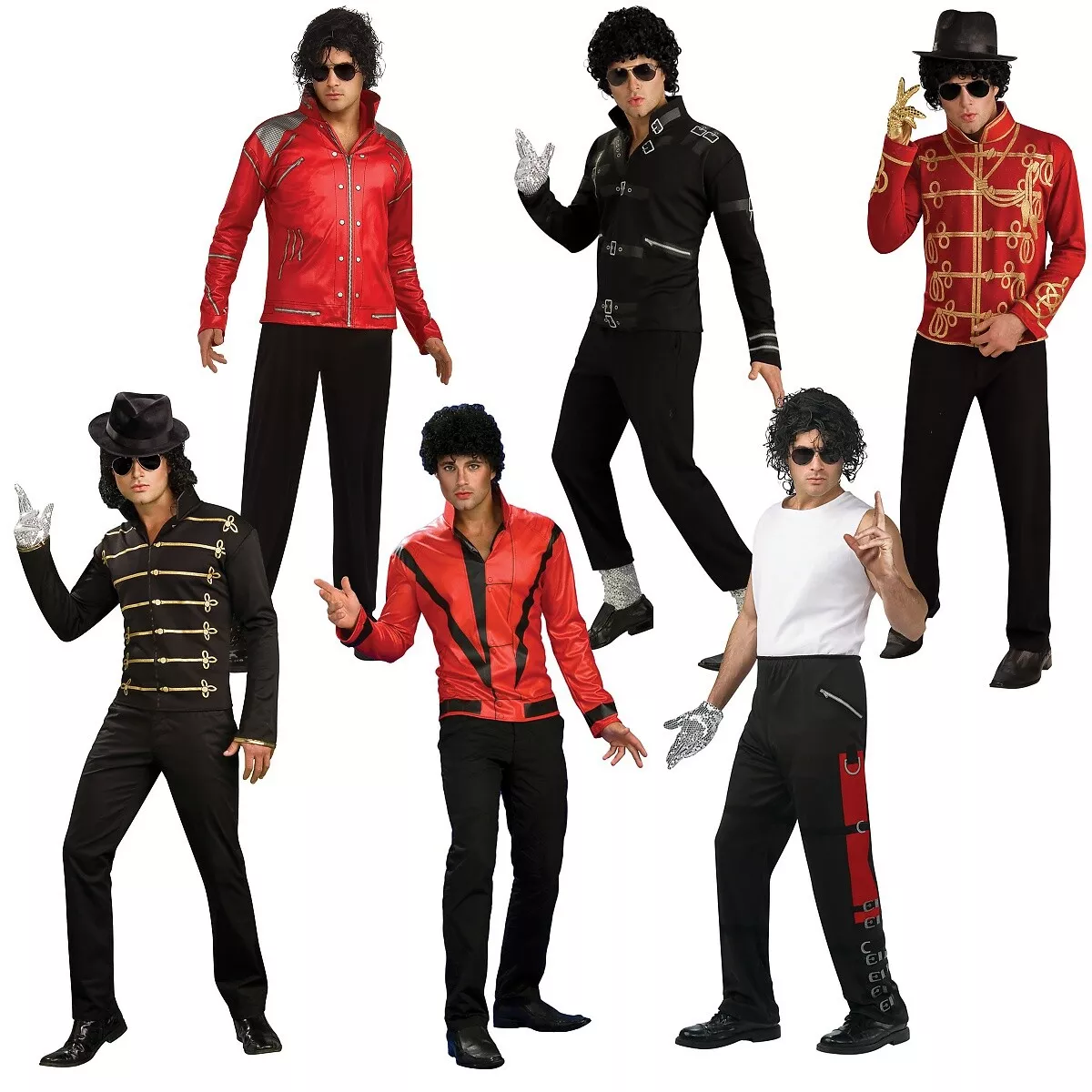 Michael Jackson Costume Adult 80s Pop Star Halloween Fancy Dress