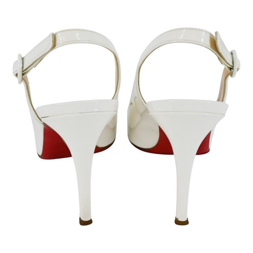 CHRISTIAN LOUBOUTIN | Escarpins à bride le plus cher blancs verni taille 37,5