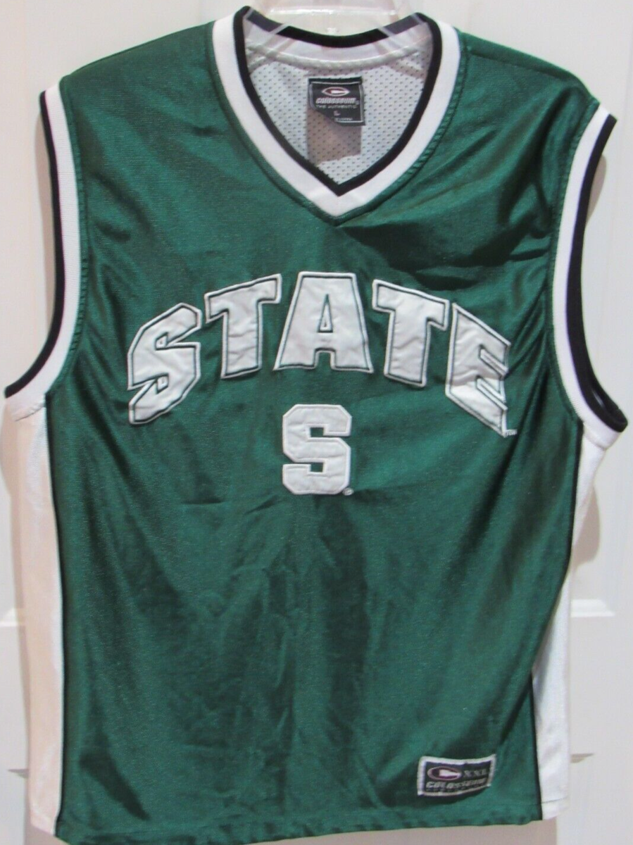 MICHIGAN STATE SPARTANS BASKETBALL JERSEY COLOSSEUM NCAA SEWN