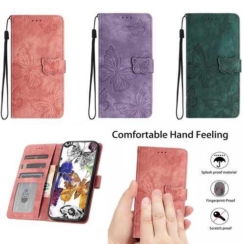 Flip Butterfly Wallet Phone Case For Samsung A6 A8 A13 A50 A70 A20E A30 A12 J330