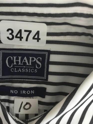 Chaps Hemd klassisch Langarm Knopfleiste Kragen gestreift Damengröße 10 - Bild 3 von 8