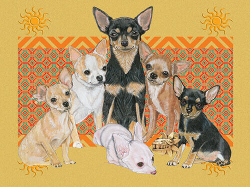 Tarjeta de cumpleaños Chihuahua 5 x 7 con sobre - Imagen 1 de 1