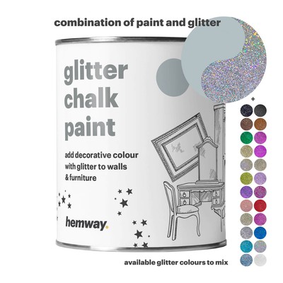 Hemway Glitter Paint Duck Egg Blue Walls Bedroom Furniture Emulsion Wallpaper Ebay