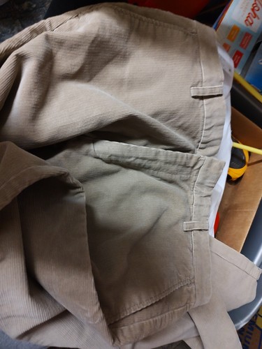 DOCKERS TRUE CORD FLAT FRONT RELAX FIT BROWN PANTS size 36 x 32 NWT - Picture 5 of 7