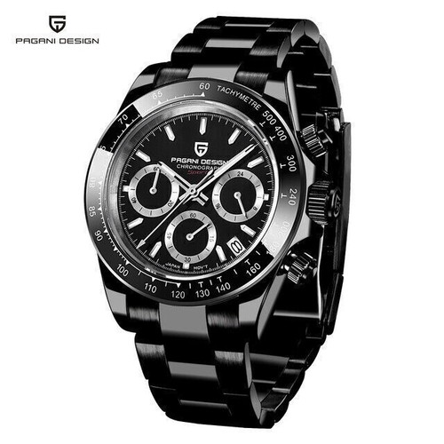 Luxus PAGANI DESIGN Uhr Herren Chronograph Quarz Armbanduhr Stahlband Box - Bild 4 von 11