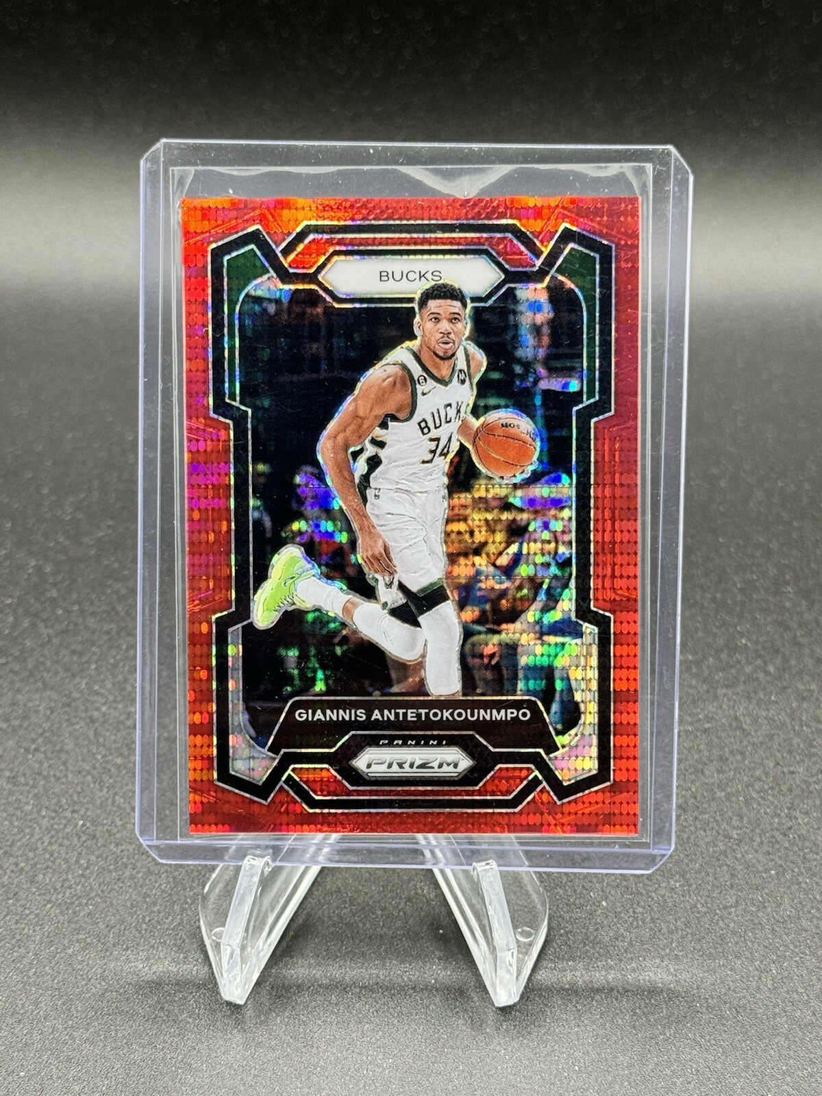 2023-24 Panini Prizm - Red Prizm Pulsar #103 Giannis Antetokounmpo /299