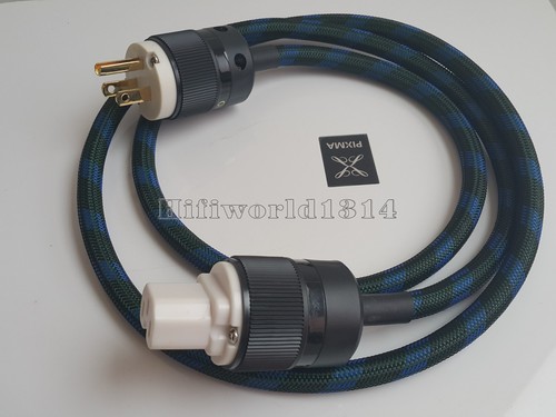Cable de alimentación de CA HiFi Audio 6N cobre puro EE. UU. cable enchufe de alimentación dorado    - Imagen 1 de 7