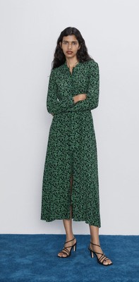 zara green dress