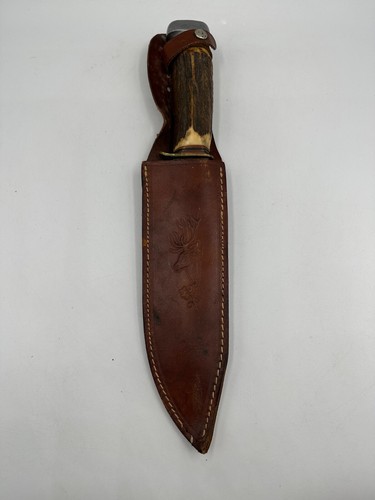 Vintage Schmidt & Ziegler #5519 Fixed Blade Knife Stag Handle Solingen Germany - Picture 12 of 14