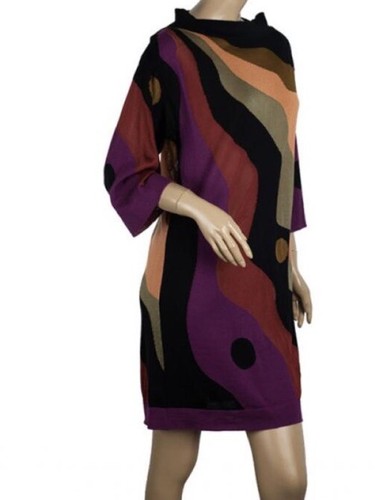 Missoni Italy Damen Wellenmuster Mehrfarbig Wollmischung Etuikleid US 2 GB6 I38 - Bild 2 von 16