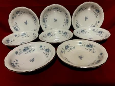 Johann Haviland Blue Garland Set Of 8 Dessert/Fruit/Dipping Bowls 5" Germany