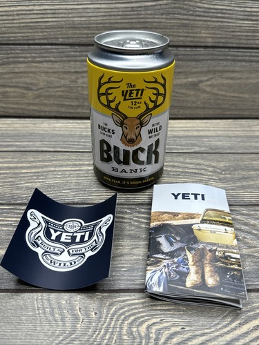 The Yeti Buck Bank Soda Bierdose Geld Sparschwein gelb braun Hirsch